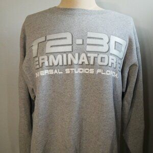 Vintage 90s Terminator 2 3D Universal Studios Movie Promo Sweatshirt Medium